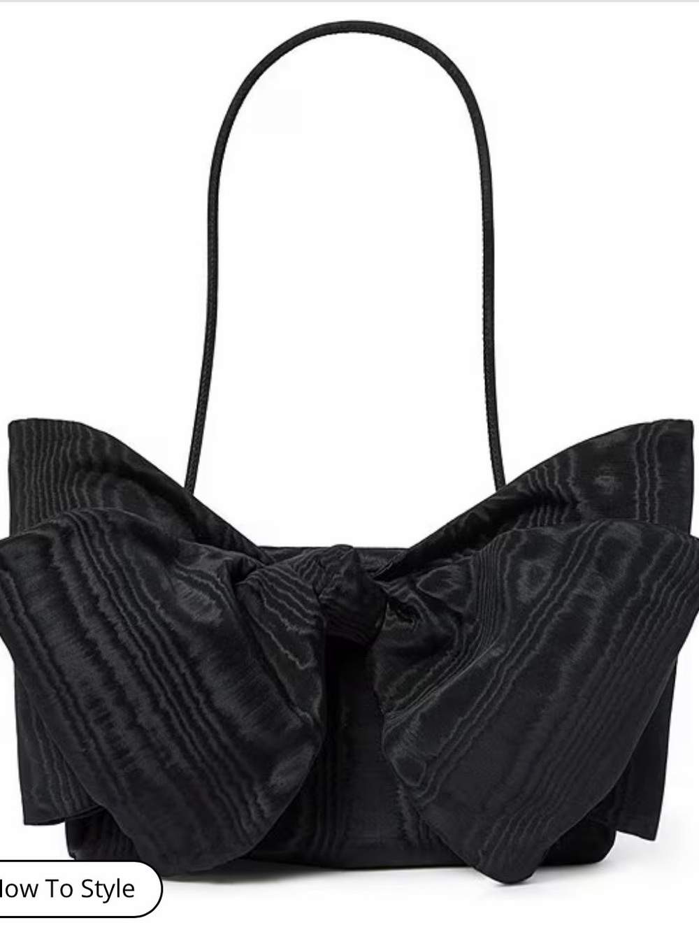 Valerie Black Moire Bow Shoulder Bag by Loeffler Randall - Brand new with tags